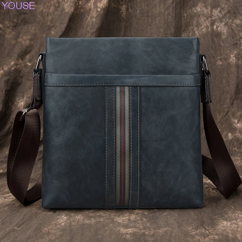 

Leather Messenger Bag Men's Bag Shoulder Bag Men Retro Bag Cowhide Verticle Business Casual bag