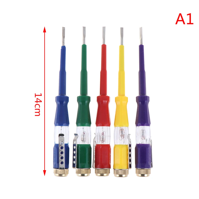 14/19 см 220V Водонепроницаемый искусственных электрическая отвертка с тестером со светодиодным индикатором светильник в случайном порядке - Цвет: S
