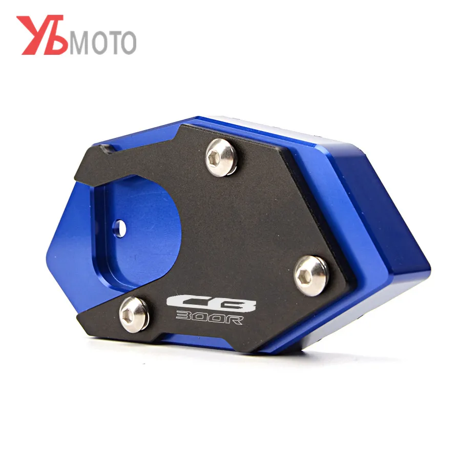 CNC алюминиевая боковая подставка для мотоцикла, увеличивающая пластина, подставка для HONDA CB300R CB300 R 2013 - Цвет: Синий