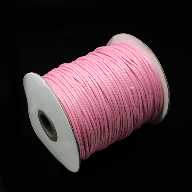 1.5mm 2mm Waxed Cotton Cord Waxed Thread Cord String Strap Necklace Rope Bead For Jewelry Making Findings DIY Bracelet