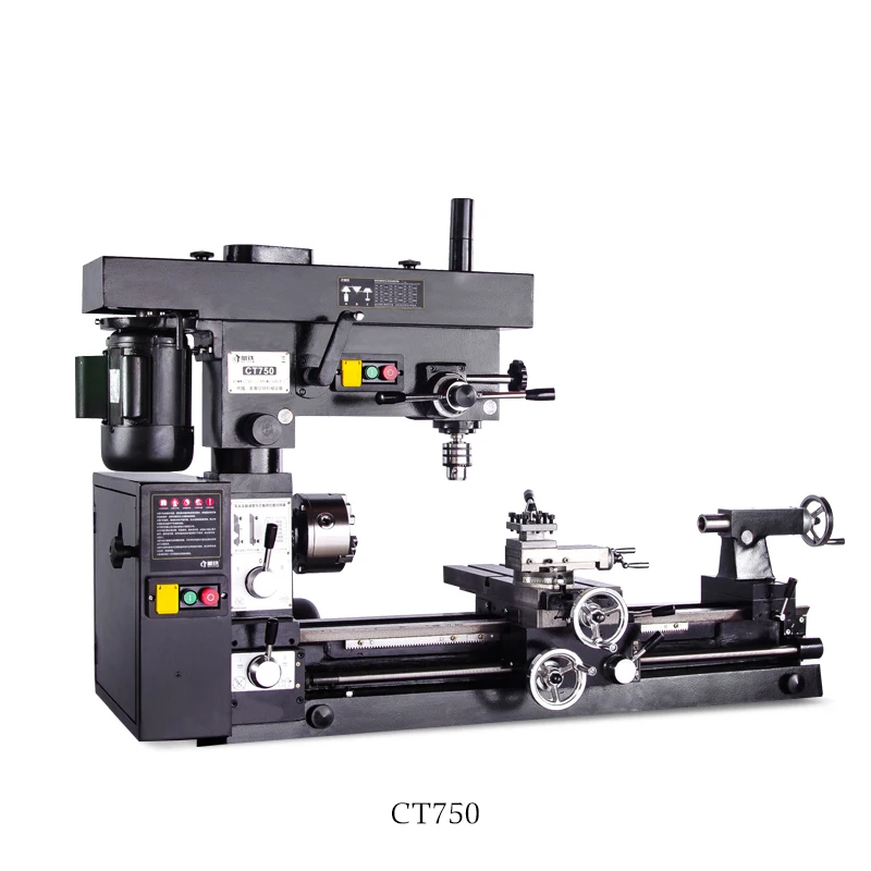US $2.750.99 CT750 Multifunctional Lathe Drilling And Milling Machine Turning Drilling And Milling Threeinone Machine Tool Bench Lathe