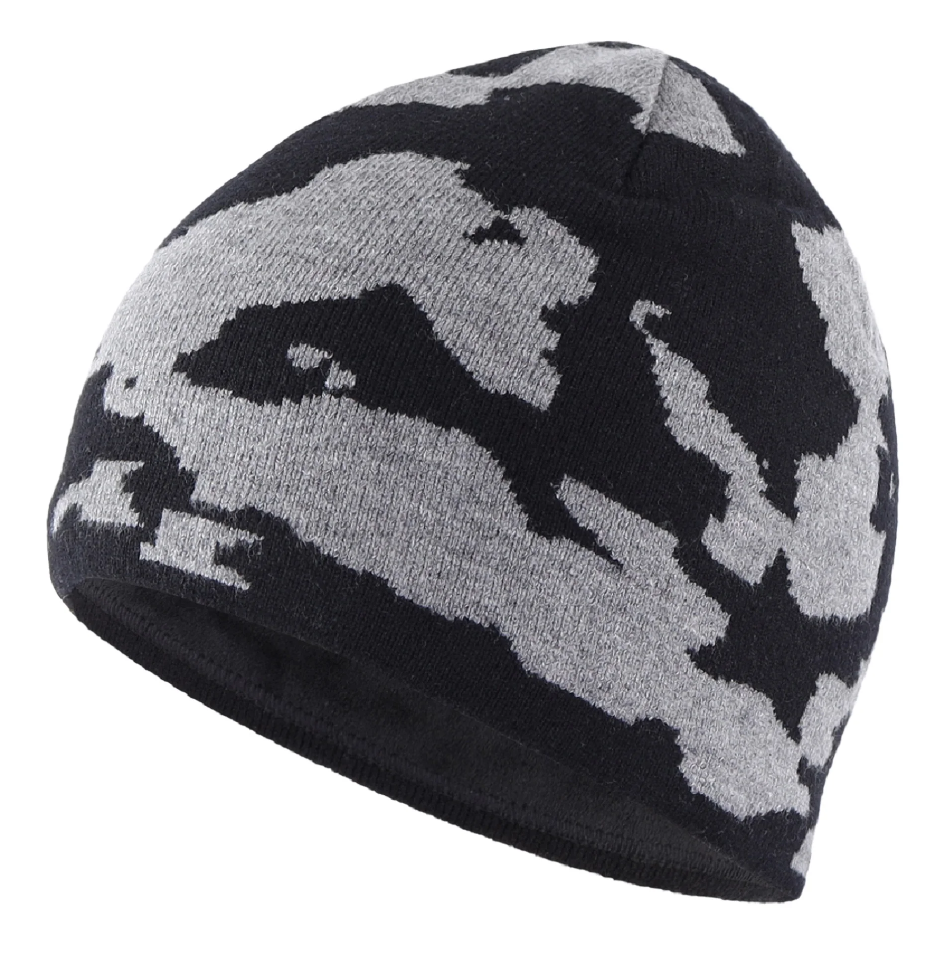 Connectyle New Fashion Camo Men's Winter Hat Acrylic Watch Hat Daily Beanie Cap Soft Fleece Lined Warm Knitted Hats beanie cap for men