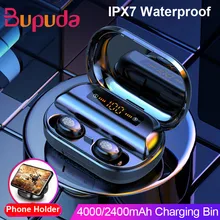 4000 мАч TWS Bluetooth наушники 5,0 9D стерео беспроводные наушники сенсорное управление IPX7 водонепроницаемые беспроводные наушники внешний аккумулятор