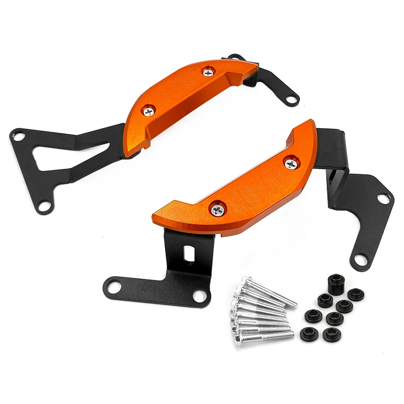Защита двигателя, защитный чехол, слайдер, набор для KTM DUKE 250 390 RC 390 DUKE390 RC390 17 18 19 - Цвет: Orange With No Logo