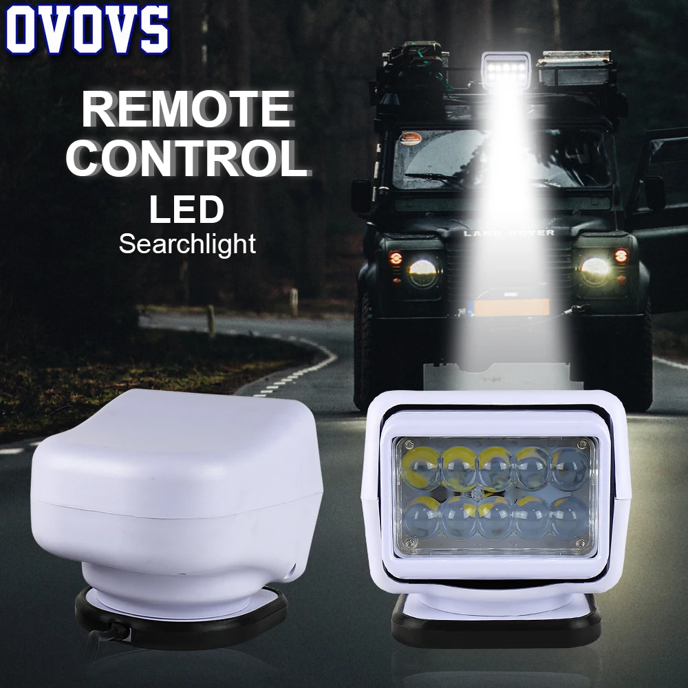 LED Searchlight 7inch 50W Remote control 360