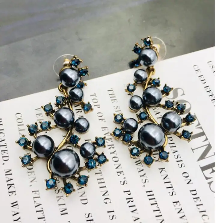 CSxjd Luxury Jewelry pearl Crystal Earrings