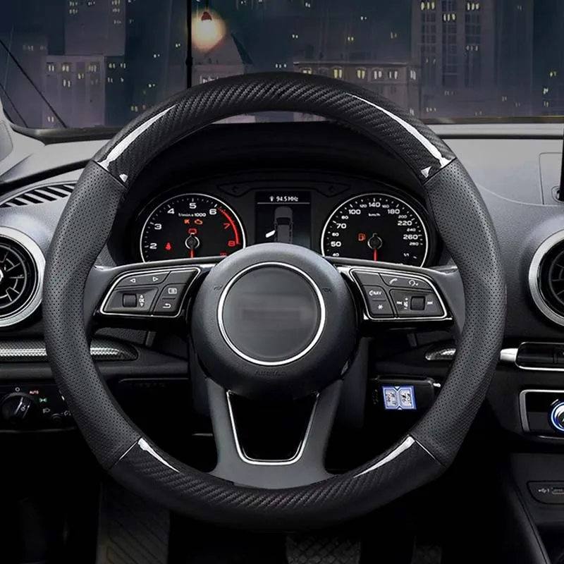 Автомобиль рулевого колеса крышка 37 38 см 15 &quotНескользящие для Audi A1 A2 A3 A4 A5 A6 A7 A8l Q2