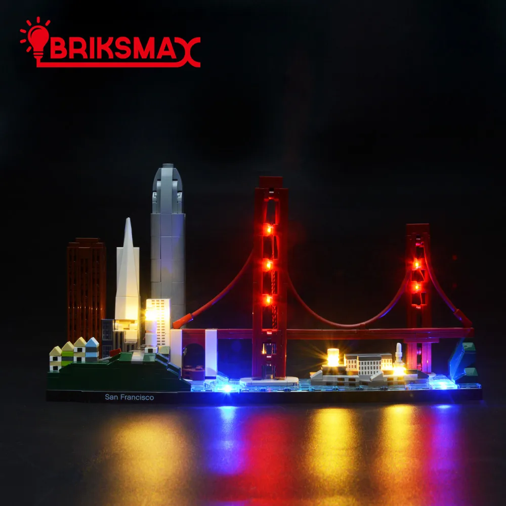 

BriksMax Led Light Up Kit For Architecture San Francisco Building Blocks Compatible With 21043 (NOT Include Model)