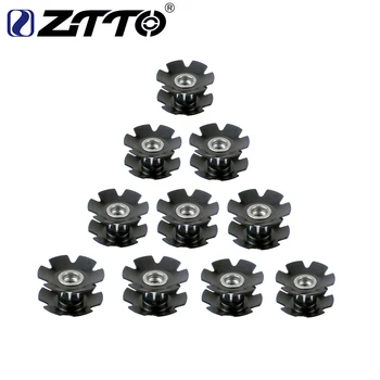 

ZTTO 10 Pcs Bicycle Steer Tube Headset Bicycle Parts MTB Road Bike Bicycle Steer Tube Headset Aluminum Star Nut 1 1/8" OD28.6mm