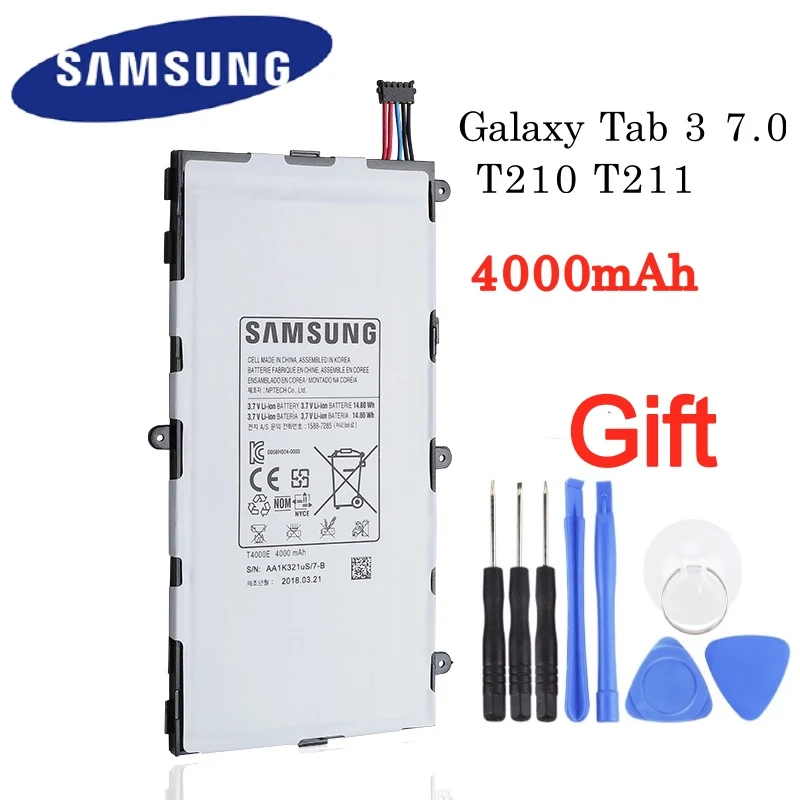 Аккумулятор для Samsung Galaxy Tab 3 7 0 T210 T4000E T211 SM T215 GT P3200 P3210 сменные батареи планшета + Бесплатные