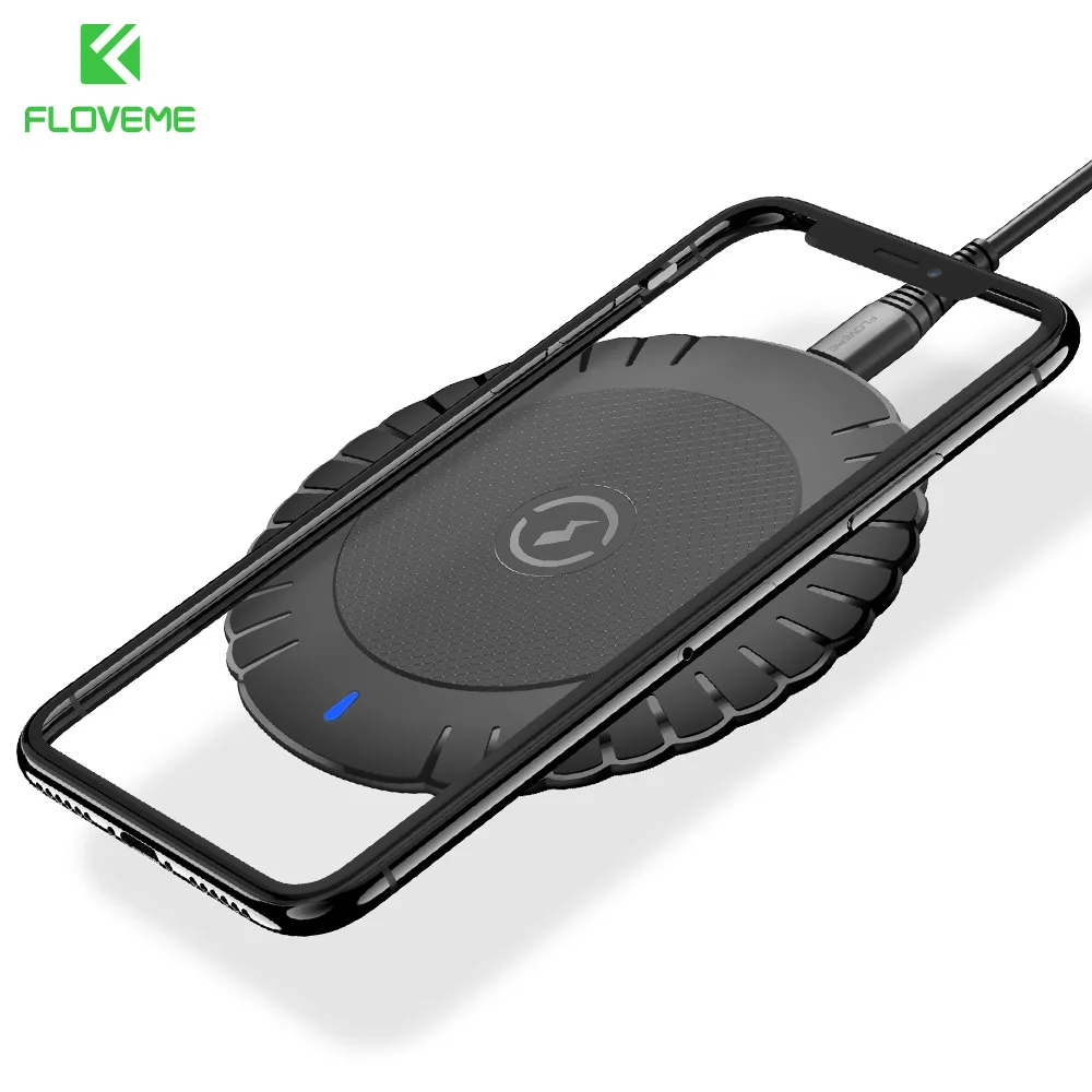 

FLOVEME Qi Wireless Charger 10W Fast Wireless Charging Pad Phone Charger For iPhone 11 Pro XS Max XR For Samsung S10 S9 Adapter