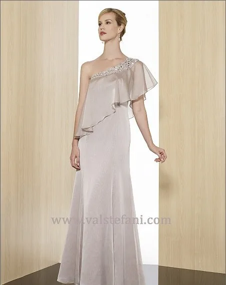 

free shipping dinner 2018 vestido de festa formal gown crystal beaded new fashion long chiffon brides bridesmaid dresses