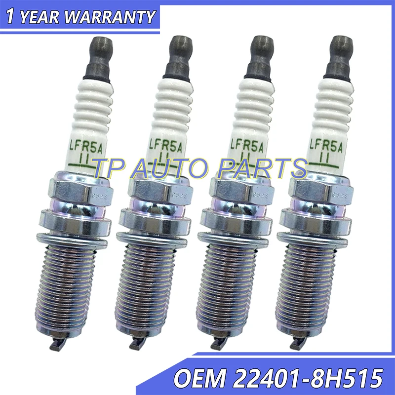 4 Pieces Spark Plug Compatible With Nissan Oem 224018h515 224018h515
