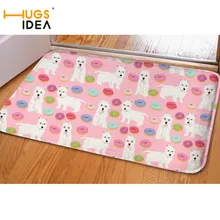 HUGSIDEA мультфильм Великобритании Вест-Хайленд терьер Спальня напольные ковры милые животные Гостиная коврики розовый входной коврик с цветочным рисунком пицца щенок коврики