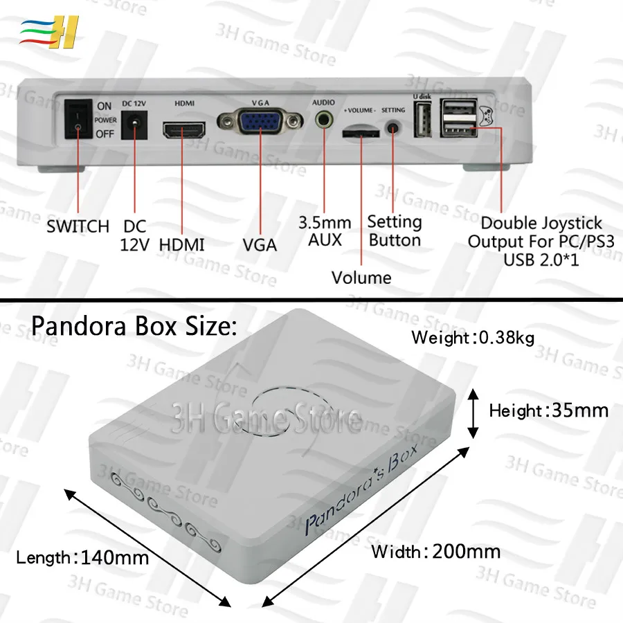 Pandora box 9 1500 в 1 Набор беспроводных контроллеров, 2 игрока, аркадная палка, джойстик, кнопка, консоль, zero derlay, подключи и играй, pacman