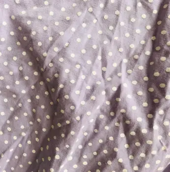 

100*150 white lavender dot Cotton Knitted Jersey Fabric stretchy knitted for DIY baby clothes, bibs, coated, bed sheets material