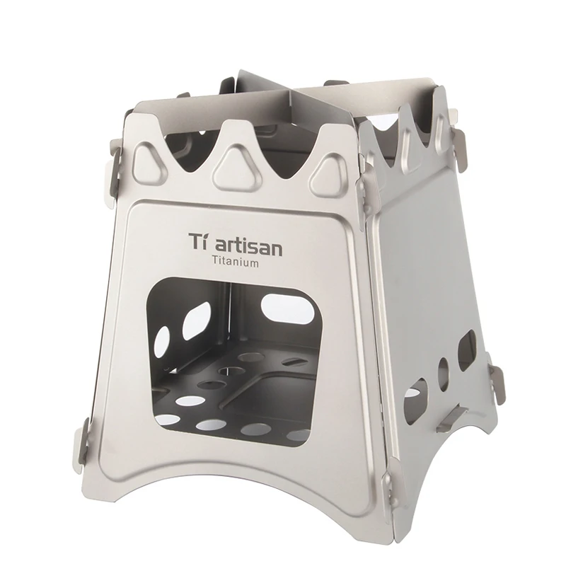 

Titanium Wood Burning Multi-purpose Fuel Stove Ultralight Portable Backpacking Camping Firewood Lightweight BBQ Picnic Stove