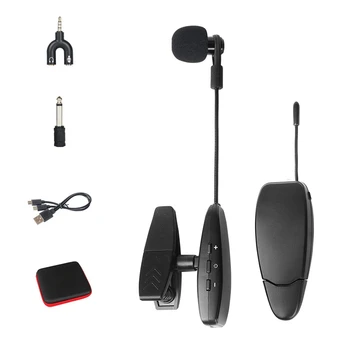 

Wireless Saxophone microphone System Clip on Musical Instruments for Saxophone Trumpet Sax Horn Tuba Flute Clarinet Pipe