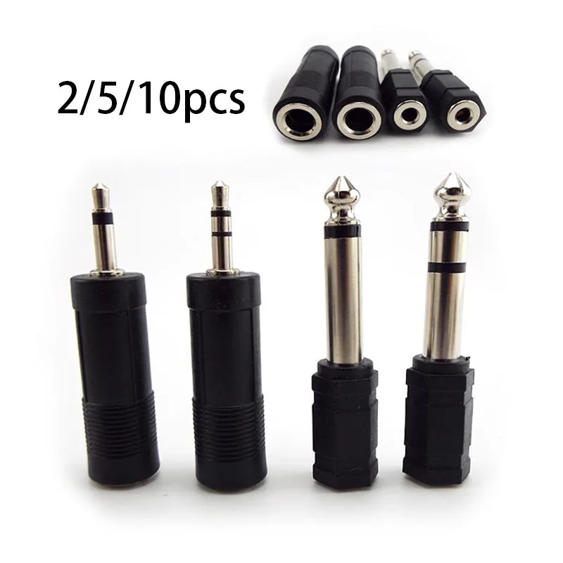 

6.35mm 6.5mm 1/4" mono Male to 3.5mm 1/8" Female Connector 2 Pole 3 Pole Jack Audio Speaker Terminal Plug Headphone Adapter