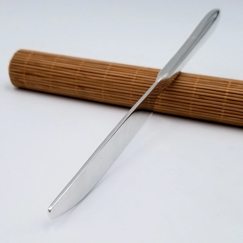 Bright silver knife 999 pure silver tableware silver Western knife household silver tableware daily household knife