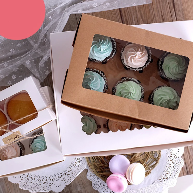 5 шт. коробки для упаковки тортов YOMDID 12 ячеек печенье Подарочная коробка картон