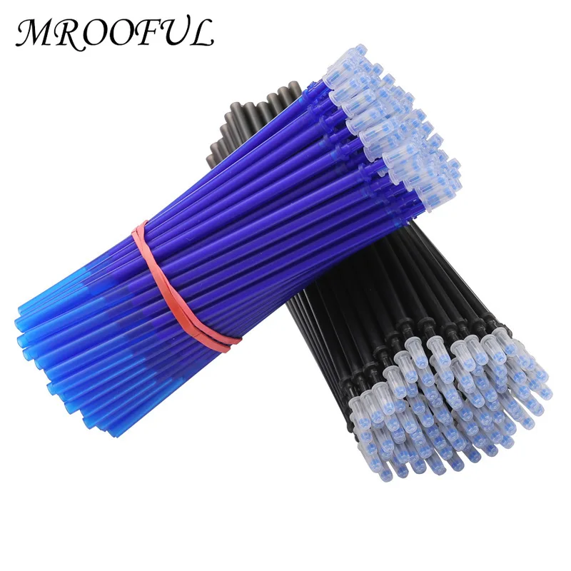 

25 pcs/set Erasable Washable Handle Pen 0.5mm Refill Rod Blue/Black/Ink Gel Pen School Office Writing Supplies Stationery Tool
