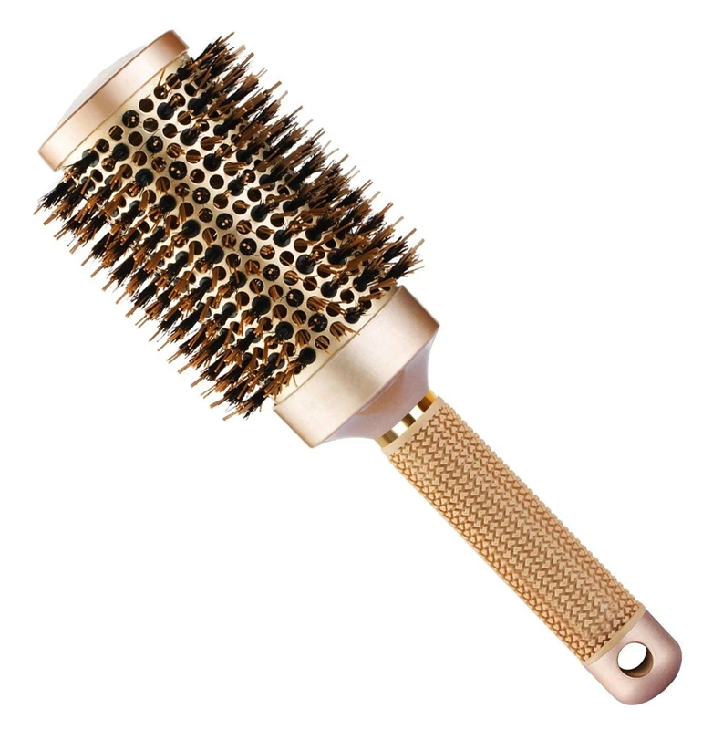 Баррель щетка для волос есть Blowout Nano Thermic ceramic& Ionic круглый баррель с кабаном щетины, для сушки, завивки и выпрямления