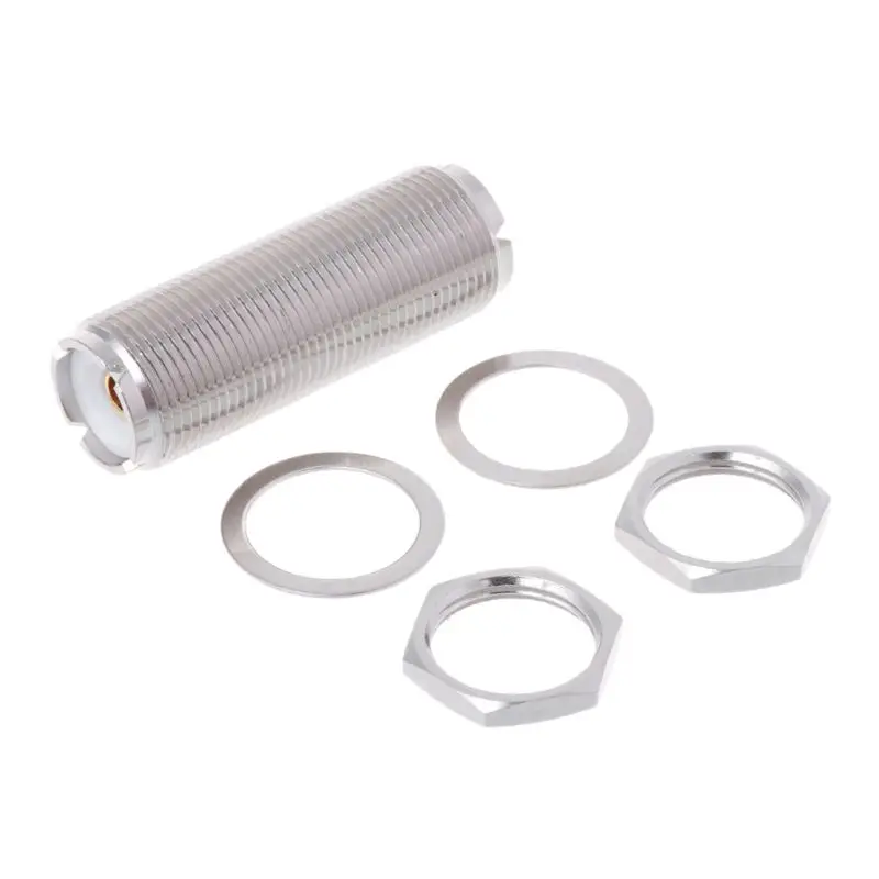 

UHF SO239 Female To Female Jack Nut Bulkhead Panel Mount Adapter Connector Straight F/F 77UC Wholesale dropshipping