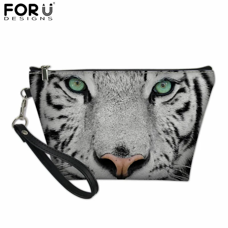 3133Z8 FORUDESIGNS/косметичка из искусственной кожи для женщин и мужчин, на молнии, косметичка с 3D принтом тигра, маленькая сумка для макияжа - Цвет: 3133Z8