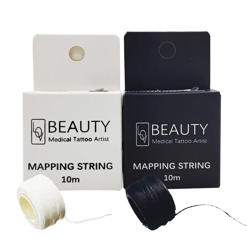 

White Mapping String for Microblading Eyebow Make Up Dyeing Liners Thread Semi Permanent Positioning Eyebrow Measuring Tool