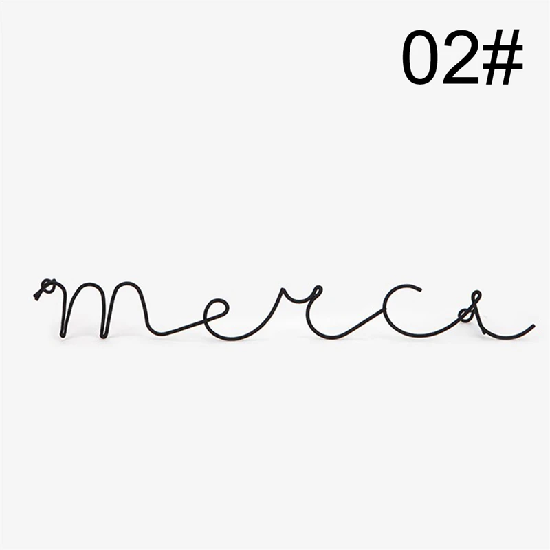 Проволока буквы домашний декор интерьер Знак подарок Любовь счастливый кухня гостиная стены декоративные буквы цифры Декор