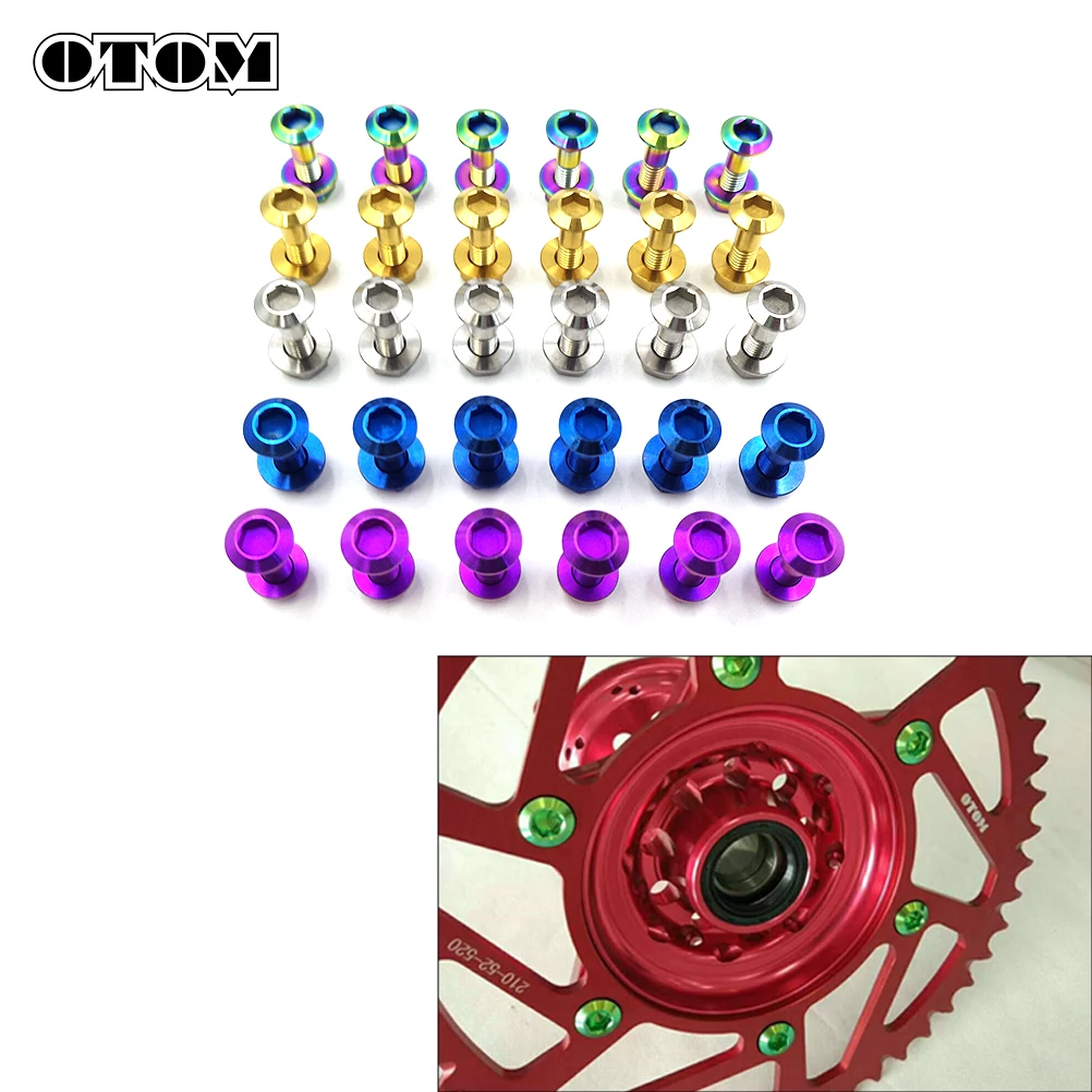 

OTOM Motorcycle Rear Chain Disc Screw Nut Bicycle Titanium Alloy Bolt With Washer M8*32mm For KTM HONDA YAMAHA SUZUKI KAWASAKI