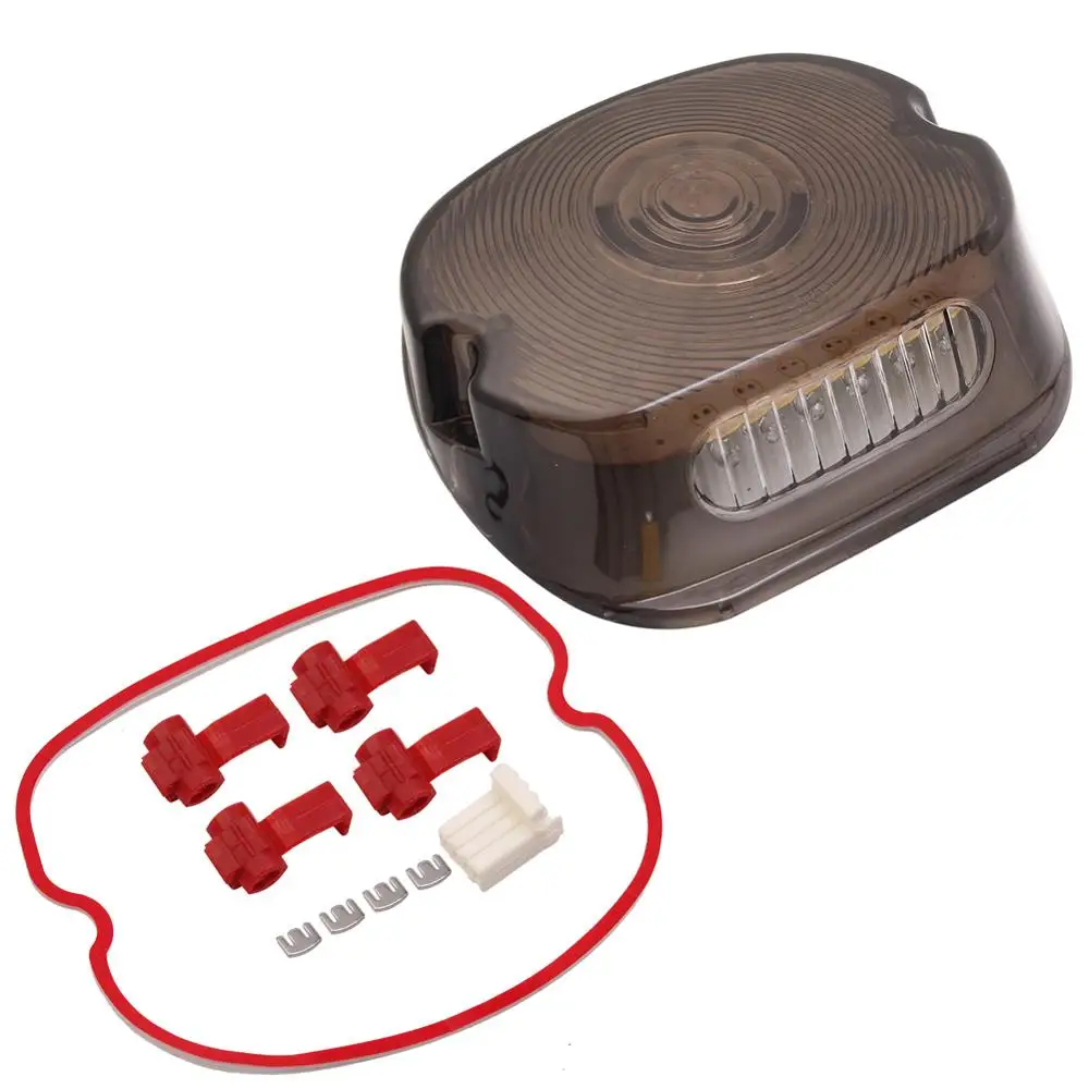  Motorcycle Smoked Low Short Laydown LED Integrated Brake Taillight Turn Signals For Harley Dyna Spo - 4000082557489