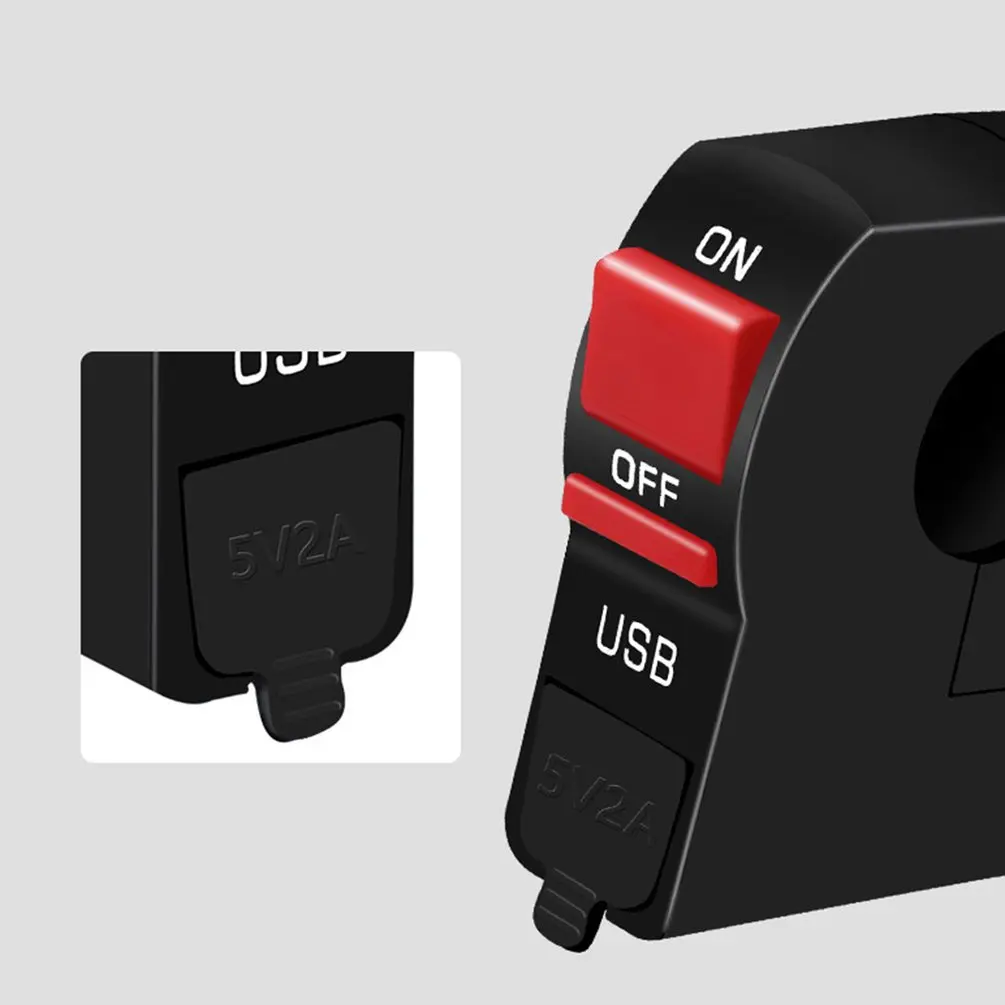 Переключатель фар мотоцикла 12 В с индикатором света один Usb зарядка модифицированный кран стационарный переключатель