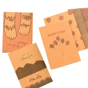 

5pcs Creative Retro Notebook Blank Travel Journal Set Diary Book Notepad for Writing Drawing Painting (Mixed Pattern)