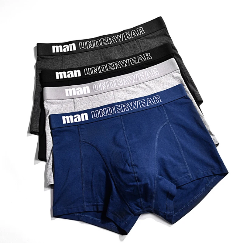 

BURJOLINE Man Underwear Cotton Boxer Men's Breathable Solid Flexible Shorts Boxer Underpants SP9710