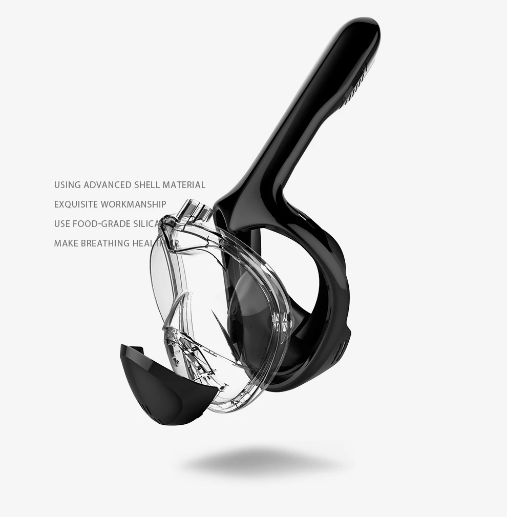 Маска для подводного плавания с полным лицом панорамный вид анти-туман Анти-утечка плавание трубка Подводное плавание маска подходит для GoPro