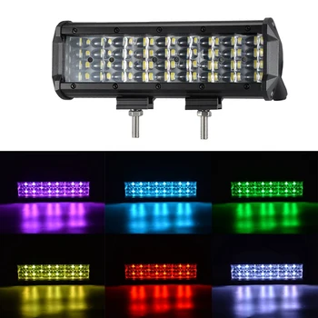 

108W Car LED Work Light RGB Atmosphere Lamp LED Flood Light Bar Driving Fog Lamp 12V 24V for Off-Road SUV Truck