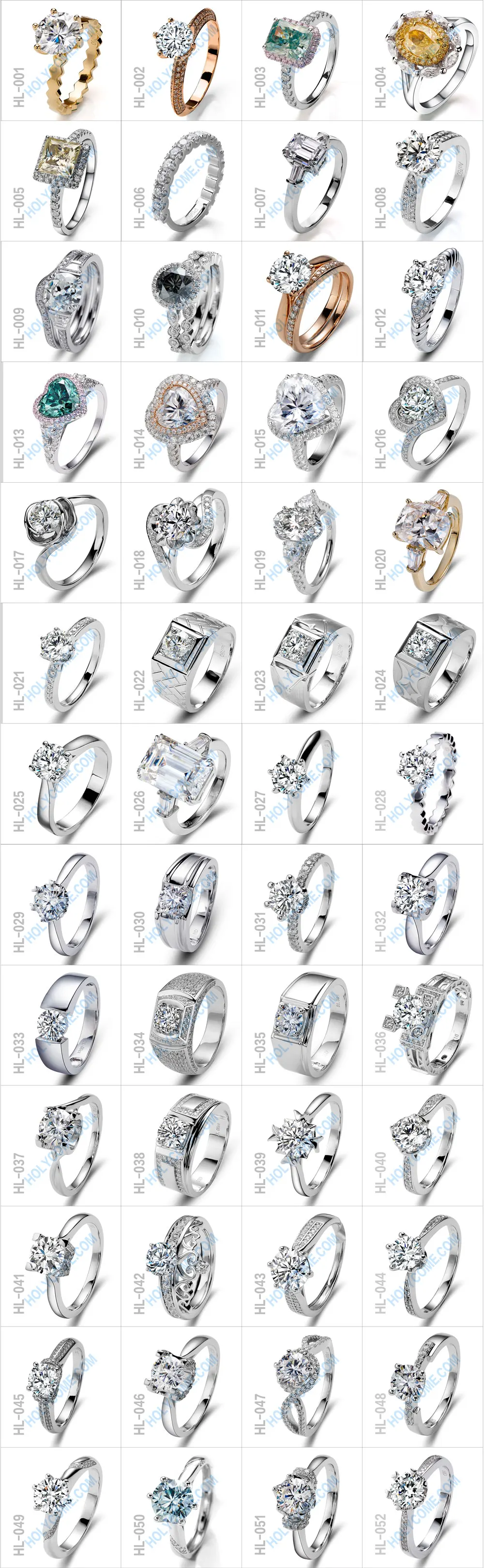 2021 HOT SALE ROUND CUT D VVS1 Top Quality SILVER RINGLoose Moissanite Gemstone Factory Fine Jewelry Wholesale Price Moissanite