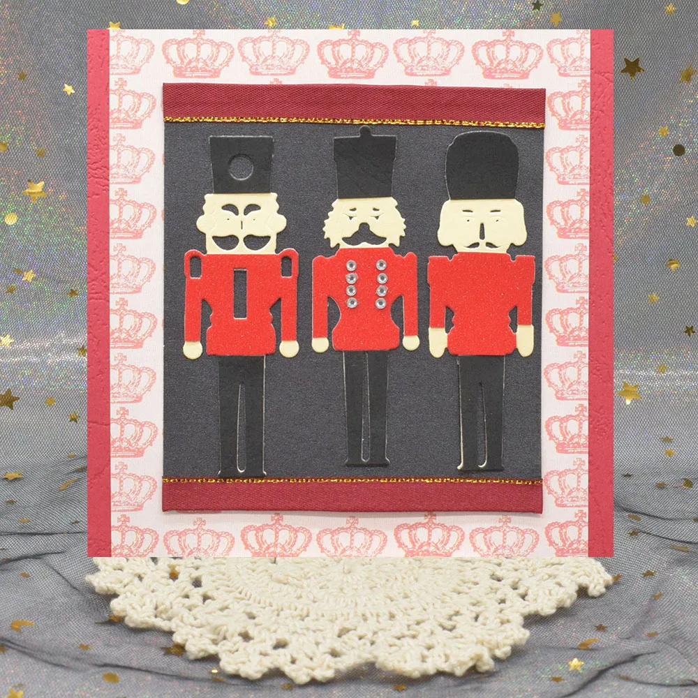 

Human Figure Soldier Metal Cutting Dies for Scrapbooking Gift Card Diy Paper Embossing Friends Die Cutting