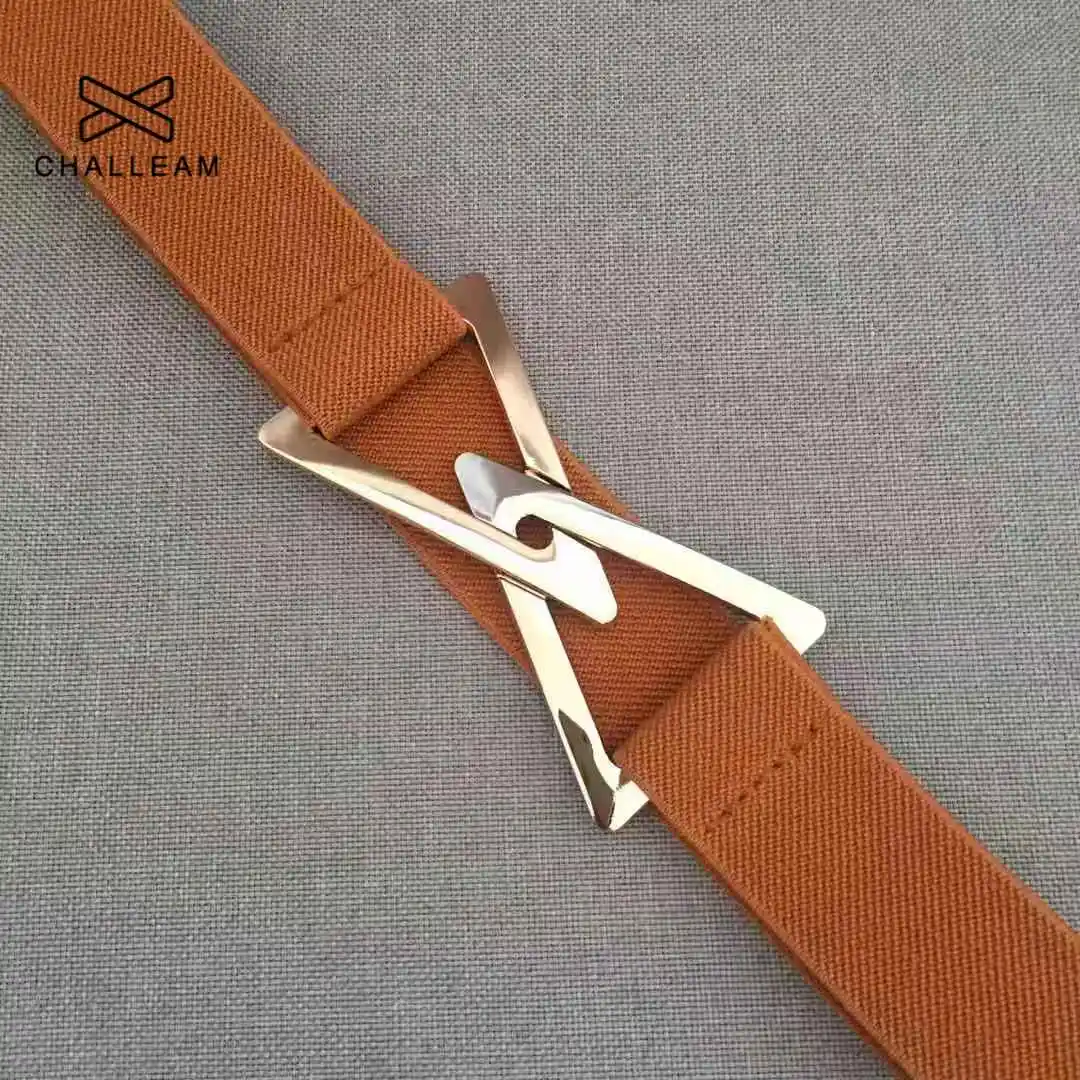 Fashion Women Elastic Belt Triangle Buckle Designer Simple Black Coffee Dress Waist Belts Female Decorative Waistband x254 wide waist belts for dresses Belts