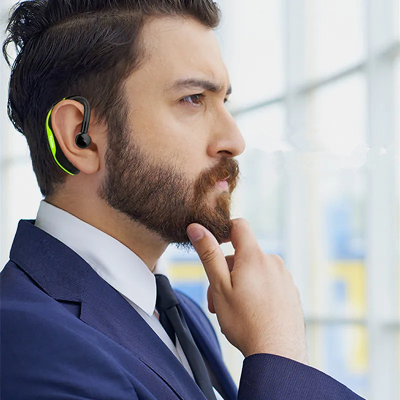 CLAITE F600 беспроводные bluetooth наушники Стерео шумоподавление Спортивная гарнитура громкой связи бизнес наушники с микрофоном