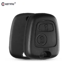 Сменный Футляр для ключей KEYYOU, 1 шт., ключ для Citroen, чехол для Toyota Aygo, 2 кнопки, пульт дистанционного управления, брелок для Peugeot, без лезвия, без ...