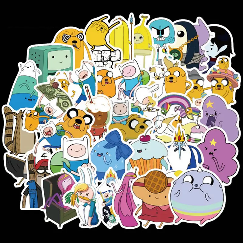 

10/30/50pcs Cartoon Adventure Time Waterproof Graffiti Stickers Skateboard Suitcase Guitar Girls Funny Sticker Kids Classic Toy