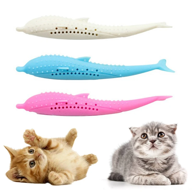 Мягкая силиконовая мята рыбка кошка игрушка для кота игрушка для питомца чистые зубы зубная щетка жевательные кошки игрушки интерактивный питомец продукты игрушечная рыба котята