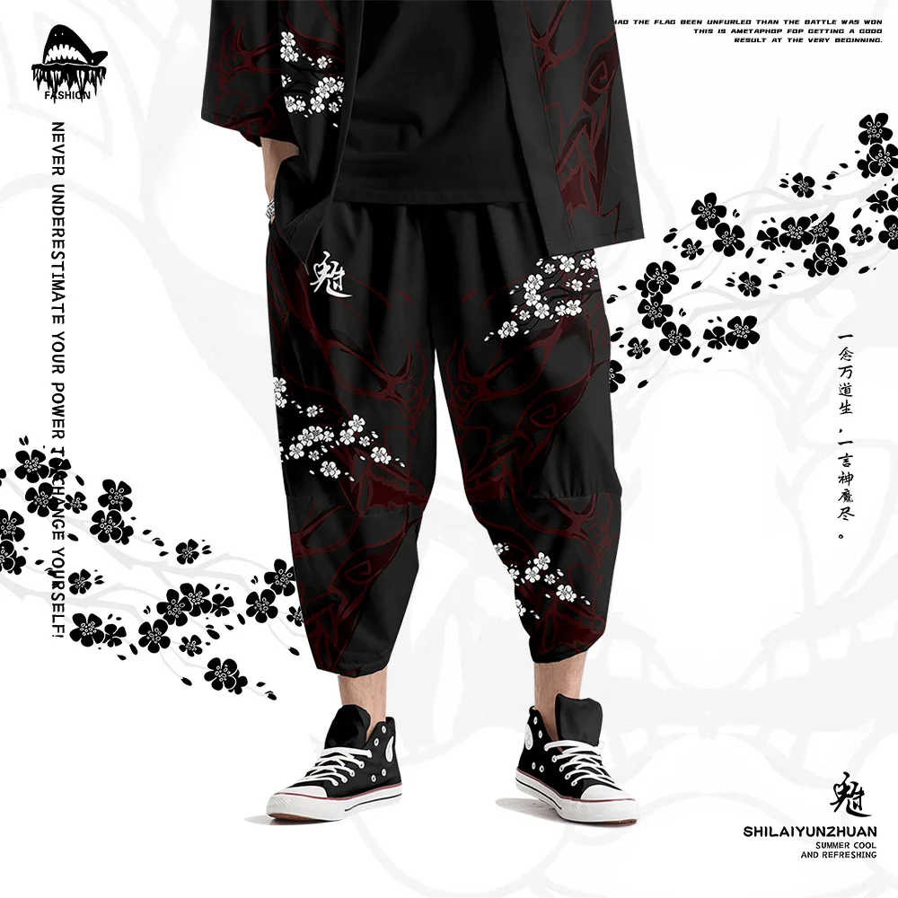 Cherry-Blossoms-Pattern-Casual-Cropped-Trousers-Chinese-Hero-Elements-Ankle-length-Pants-Trend-Loose-Casual-Pants (3)