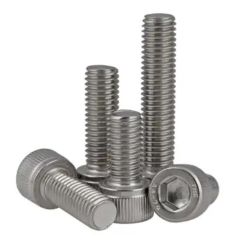 

M2 M2.5 M3 M4 M5 M6 M8 M10 M12 Hex Hexagon Socket Cap Head Screws 316 Stainless Steel DIN912 Allen Bolts Length 4mm-150mm