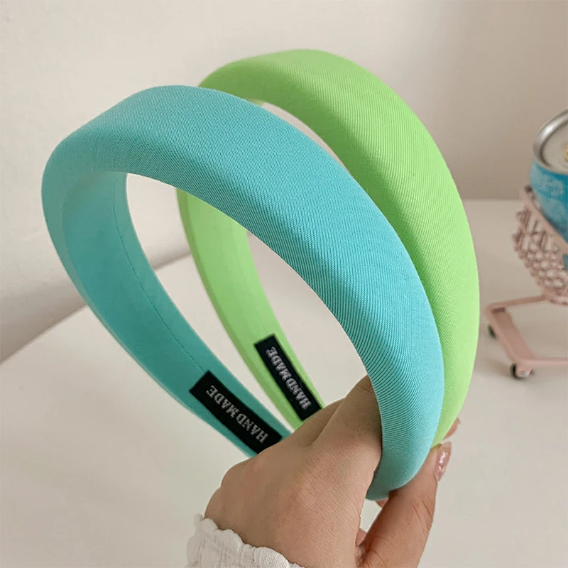 New Padded Headbands Women Wide Bezel Hairbands Thick Velvet Hair Hoop Girls Sponge Non-slip Hairband Fashion Hair Accessories