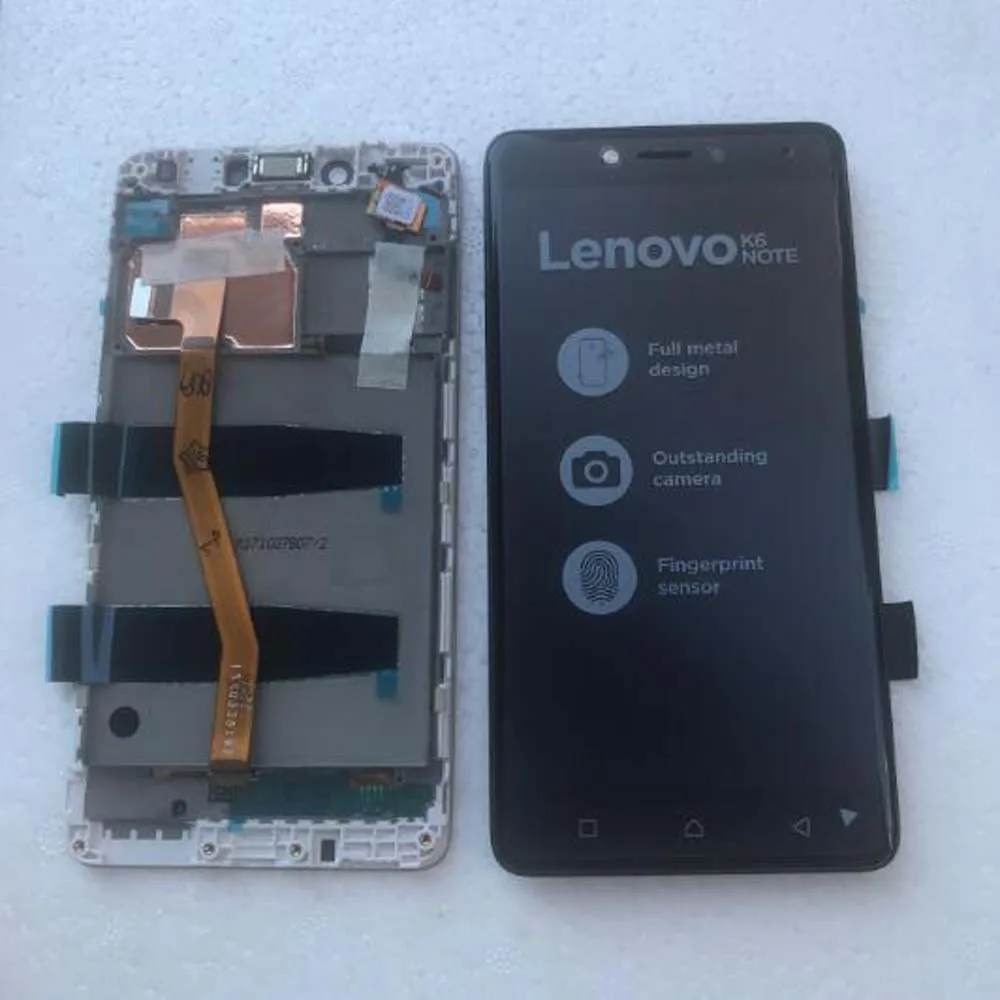 ЖК дисплей с дигитайзером на сенсорной панели рамкой для Lenovo K6 NOTE Plus k53a48
