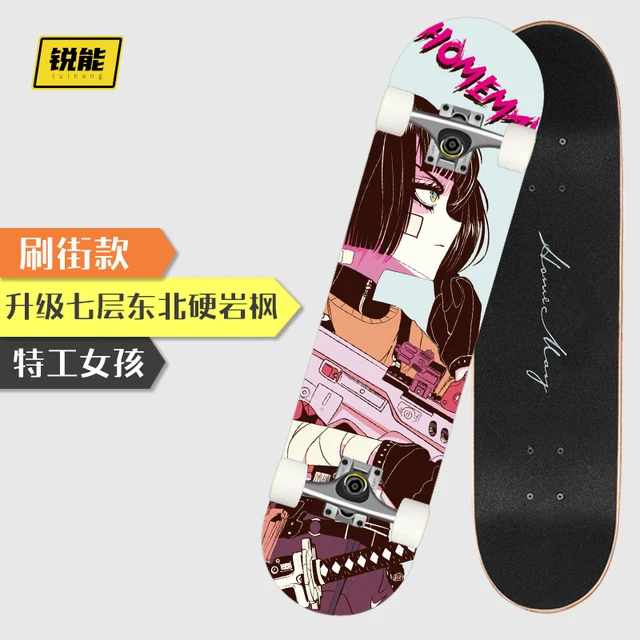 Stickers Skateboard Anime Board Double Rocker Colour Skateboard Wooden for  Adults Planche De Skate Sports Entertainment EI50SA|Skate Board| -  AliExpress